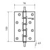 Петля универсальная с четырьмя подшипниками ADDEN BAU. 100X70X2.5 4W WHITE / CHROME (цвет БЕЛЫЙ / ХРОМ БЛЕСТЯЩИЙ)